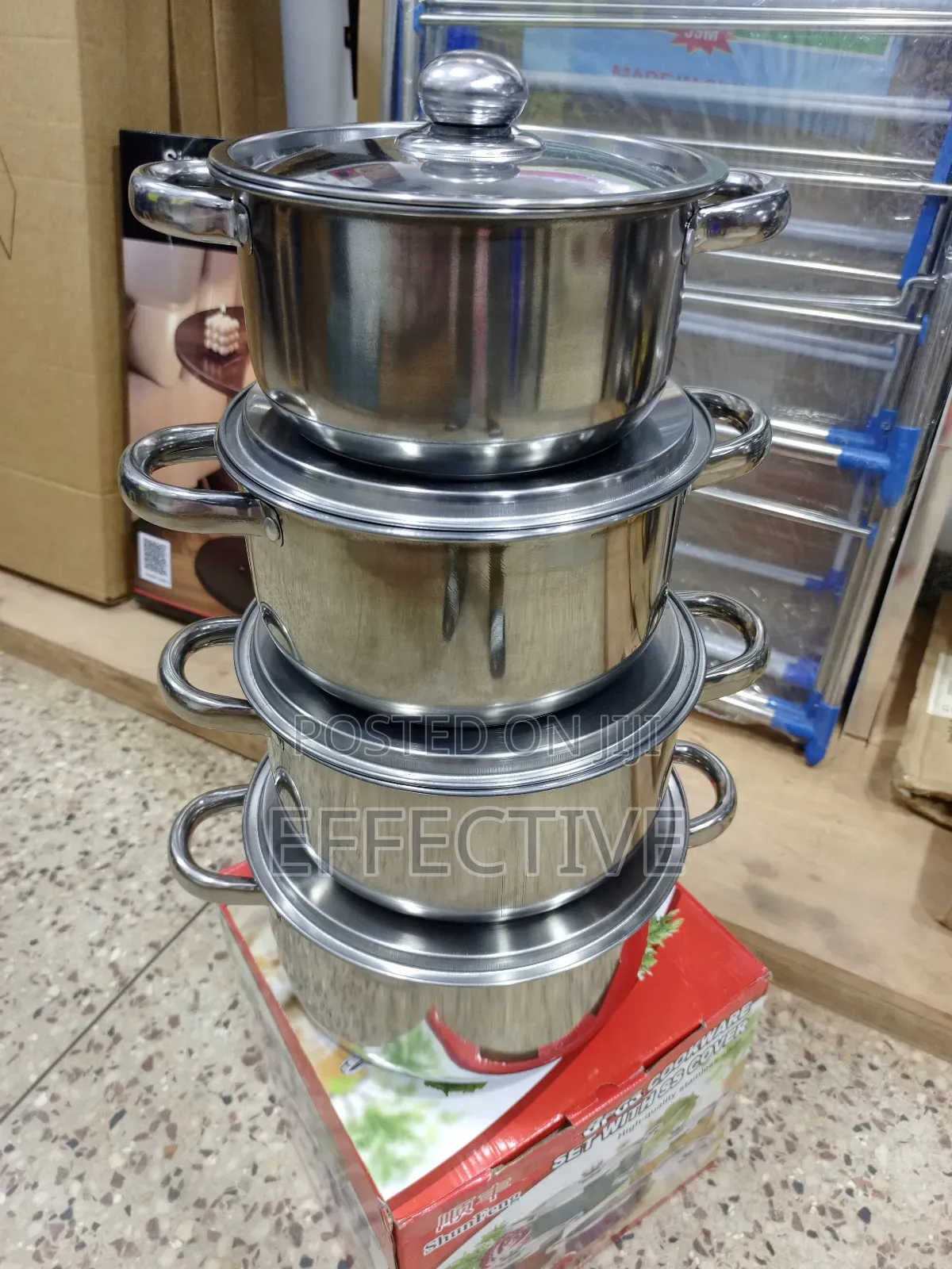 4-Piece Stainless Steel Cookware Set.