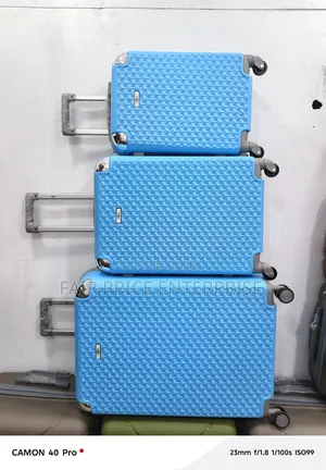 Original Plastic Suitcases. 3 Pc's. Full Sets Suitcases