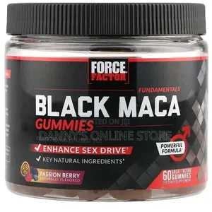 Black Maca Gummies, Passion Berry, 60 Gummies