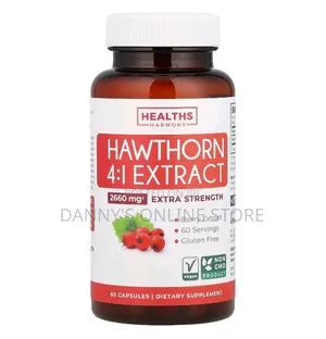 Hawthorn 4:1 Extract, 2660mg, Extra Strength, 60 Capsules