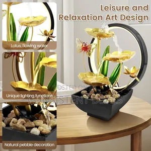 Tabletop Water Fountain Small Desk Waterfall Fountain