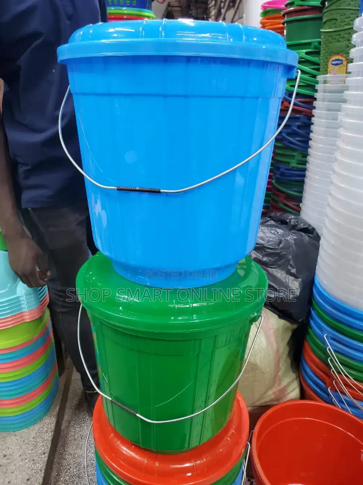 20liters Metallic Handle Plastic Bucket Plastic Bucket