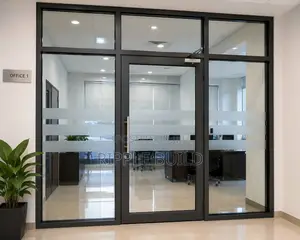 Aluminium Glass Office Doors Custom Installation