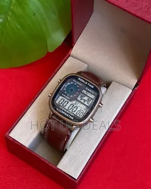Casio Illuminator 10-Year Battery World Time Digital Watch - Brown
