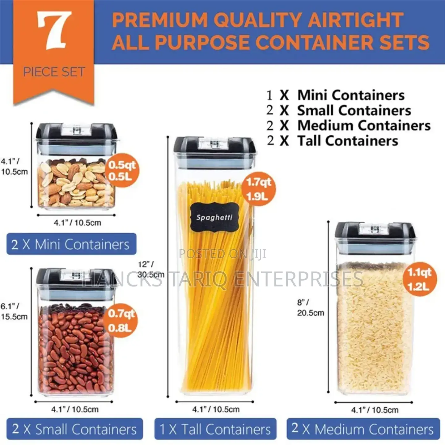 7-piece Air-tight Food Storage Container Set