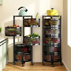 Multi-layer Rotating Kitchen Storage Racks