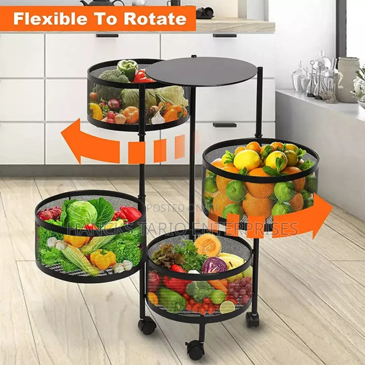 Multi-layer Rotating Kitchen Storage Racks
