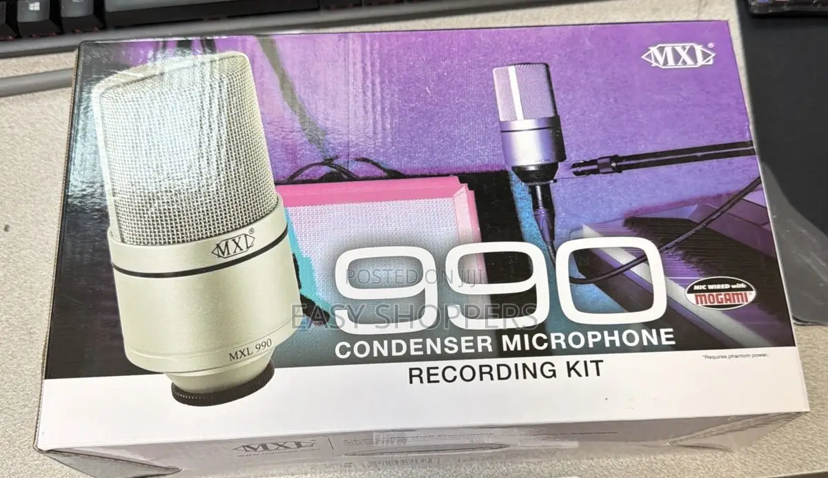 Mxl 990 Condenser Microphone Kit Features A Classic Champagne Finish
