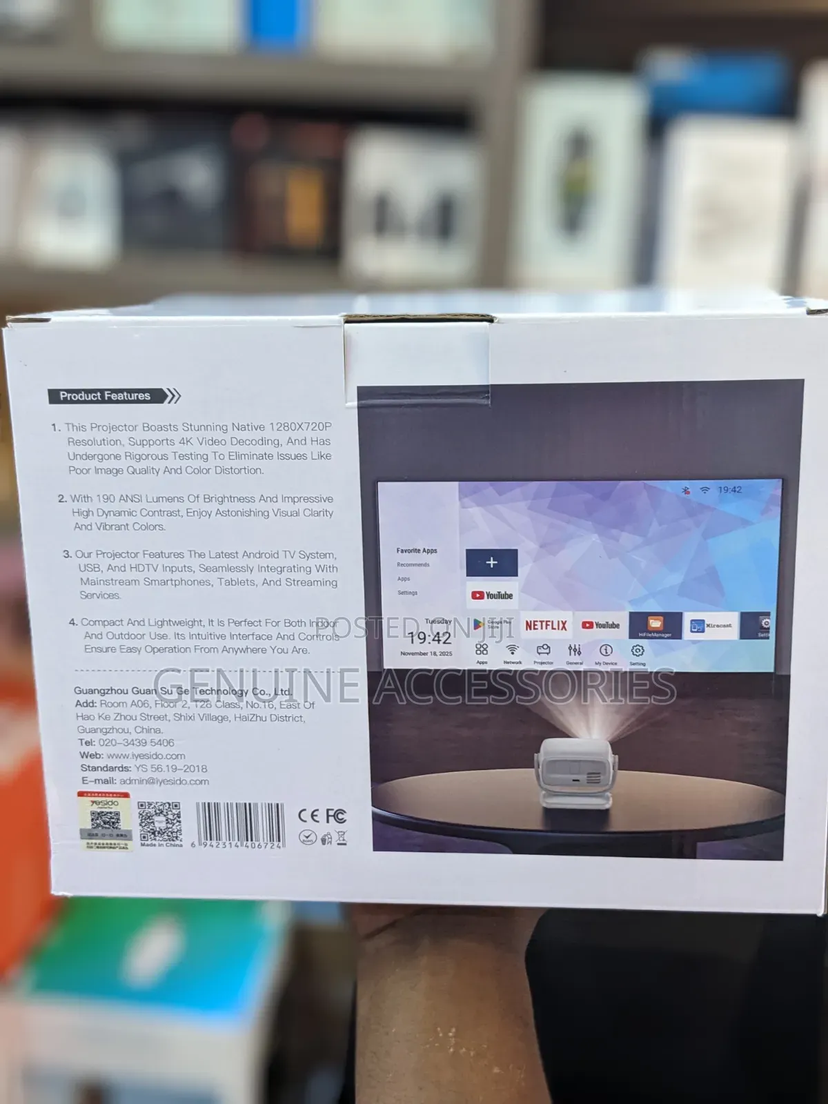 Yesido Adjustable Android Smart Projector