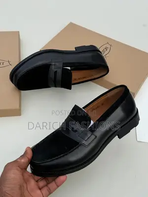 Black Leather and Suede Loafers