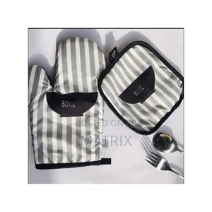 2pc Cotton Multi-Design Oven Mitt and Pot Holder