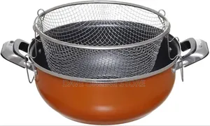 Non-Stick Stir Deep Mesh Fry Pan 28cm