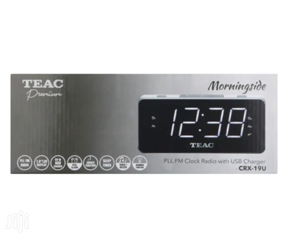 Teac PLL FM Clock Radio With USB Charger