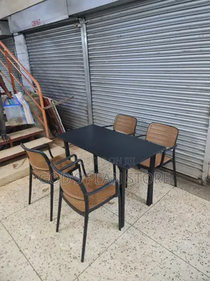 120cm×60cm Black Wooden Foldable Table and Chairs Wooden Table