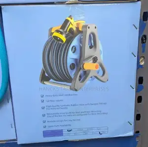 Heavy-duty Garden Hose Reel Set – Portable Storage With Rubber Hose