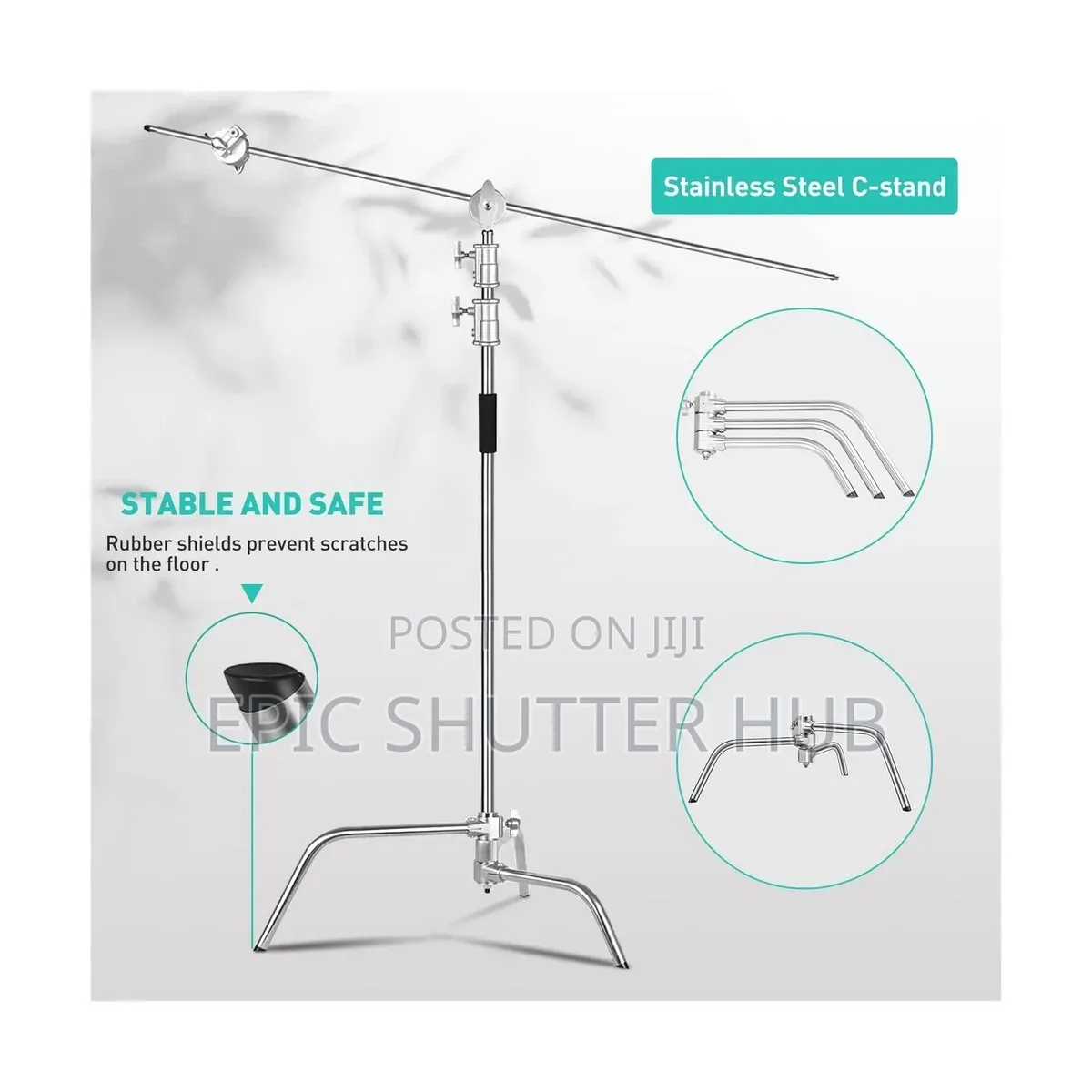 Stainless Steel Heavy Duty C Stand With Boom Arm