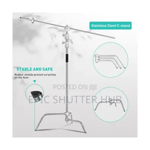 Stainless Steel Heavy Duty C Stand With Boom Arm