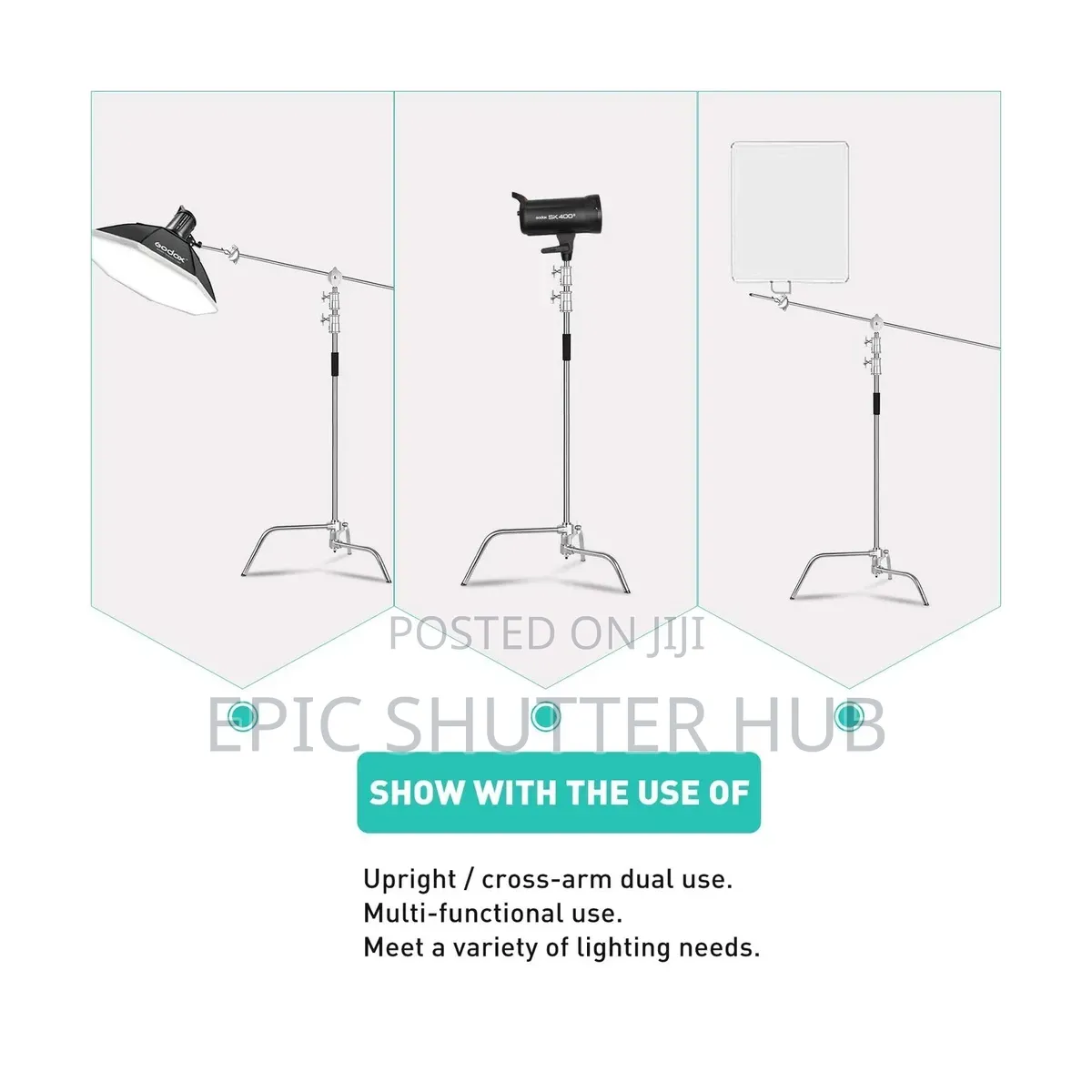 Stainless Steel Heavy Duty C Stand With Boom Arm