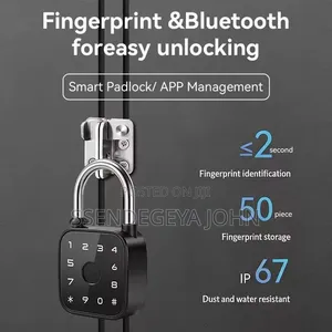 Black Tuya Smart Padlock