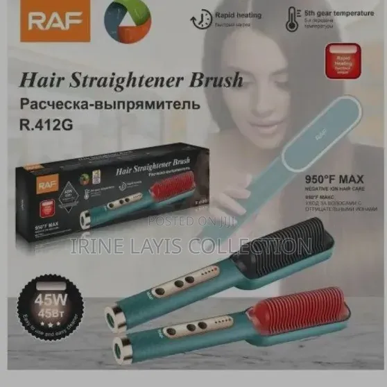 Raf R.412r Hair Straightener Brush, a 45w