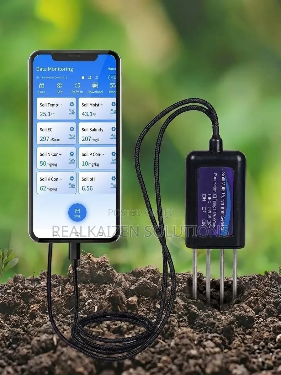 8-in-1 Soil Tester| Moisture| Ph| Ec| Salinity| Temp| NPK Analyzer
