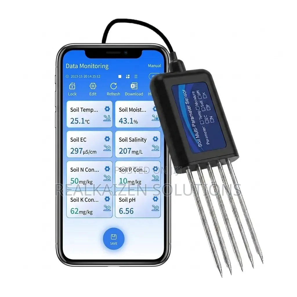 8-in-1 Soil Tester| Moisture| Ph| Ec| Salinity| Temp| NPK Analyzer