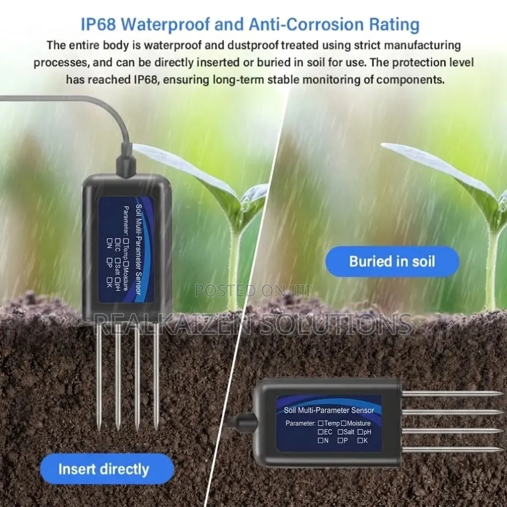 8-in-1 Soil Tester| Moisture| Ph| Ec| Salinity| Temp| NPK Analyzer