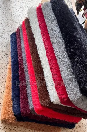 Multicolored Synthetic Rugs in a Soft, Fluffy Texture for Indoor Use