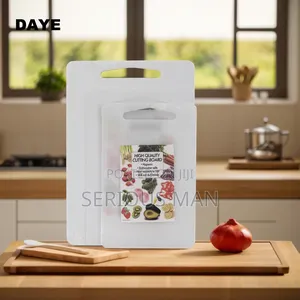 Rectangular Plastic Cutting Board Wrapped in Clear Plastic Film