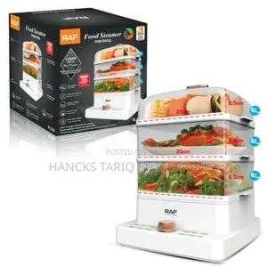 Raf 3-Layer Electric Food Steamer – 1200w Healthy Cooking Appliance