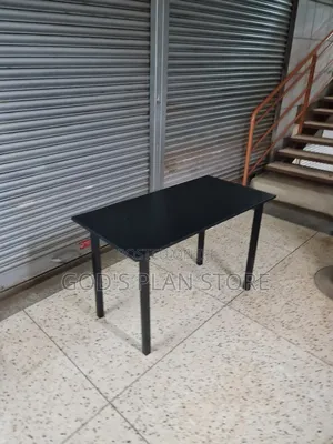 Black Folding Office Desk/Office Table With Metallic Legs