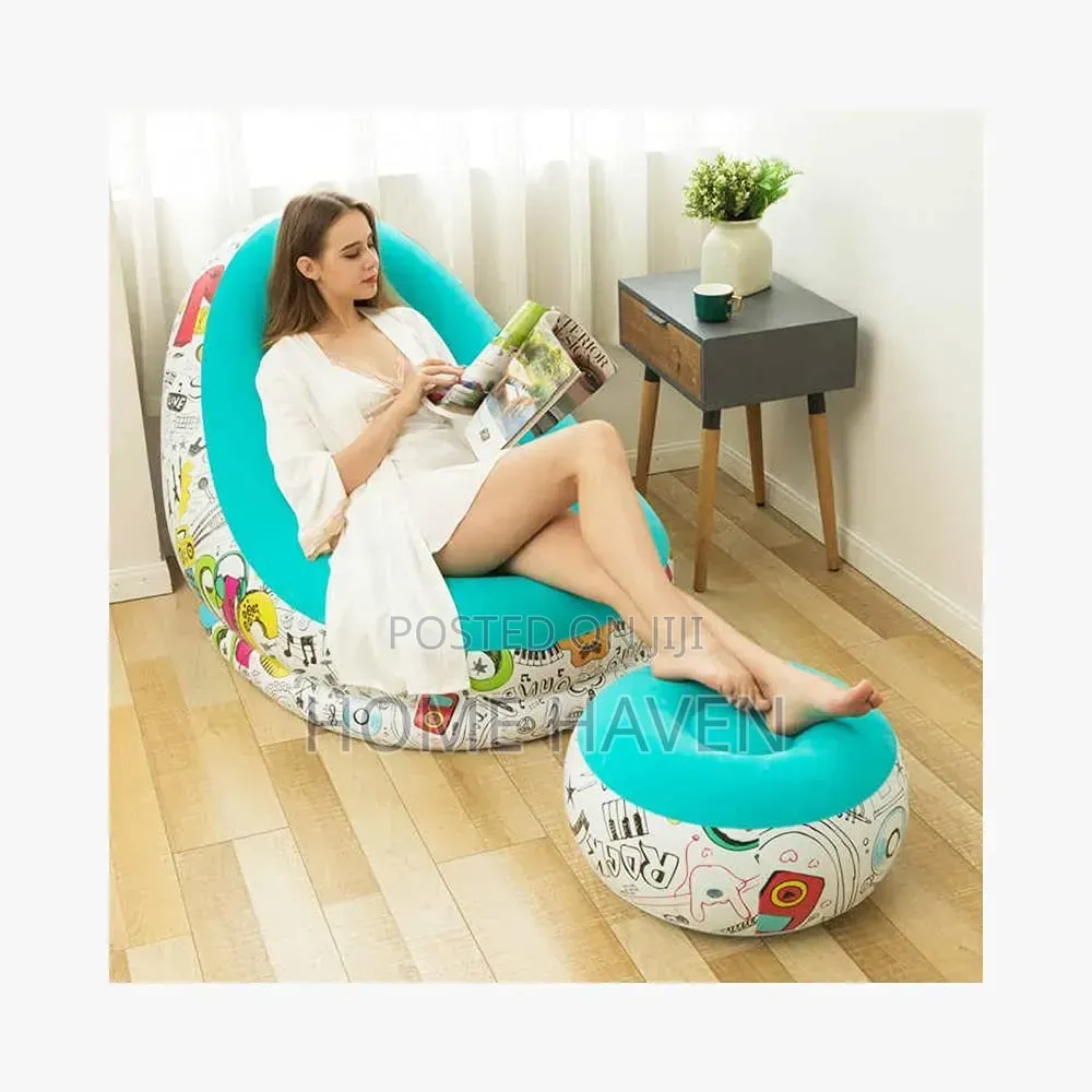 Inflatable Air Chair With Foot Stool