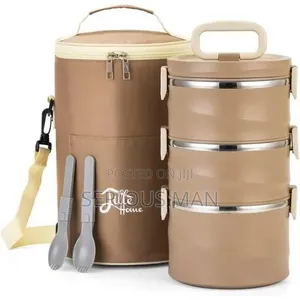 3-Tier Lille Home Stainless Steel Stackable Lunch Box