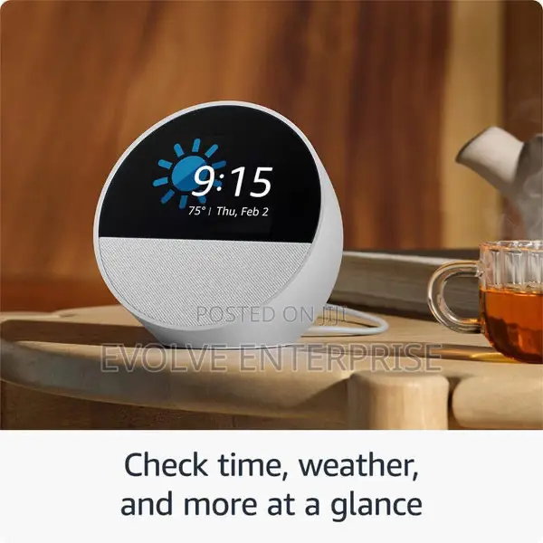 Amazon Echo Spot (2024 Release) – Sleek Smart Alarm Clock With Alexa