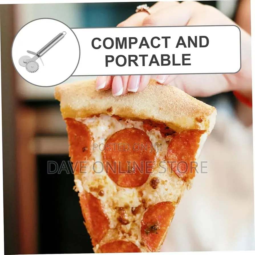 Double Headed Stainless Steel Pizza Cutter Wheel Pastry Tool