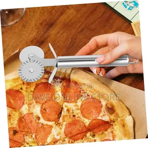 Double Headed Stainless Steel Pizza Cutter Wheel Pastry Tool