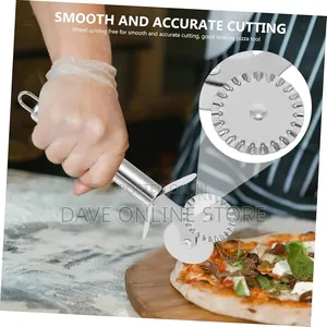 Double Headed Stainless Steel Pizza Cutter Wheel Pastry Tool