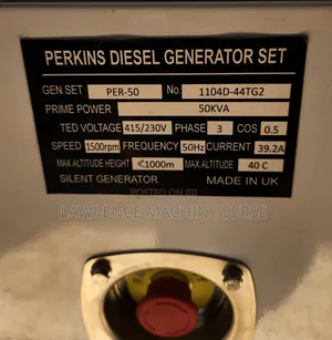 Perkins Silent Diesel Generator 50kva