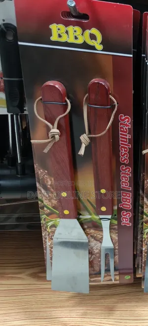 Metal BBQ Meat Carving Fork Spatula BBQ Set
