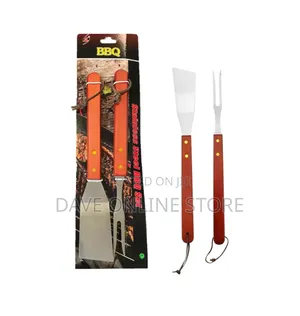 Metal BBQ Meat Carving Fork Spatula BBQ Set