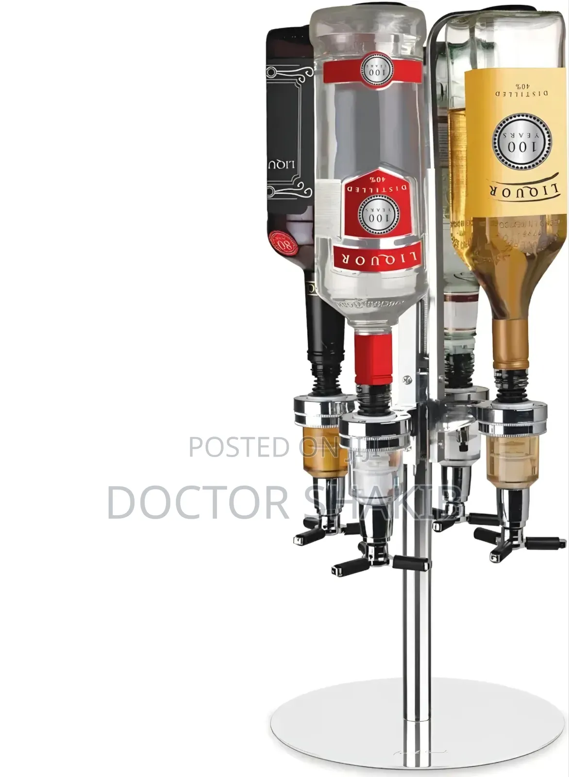 4-bottle Rotary Liquor Dispenser