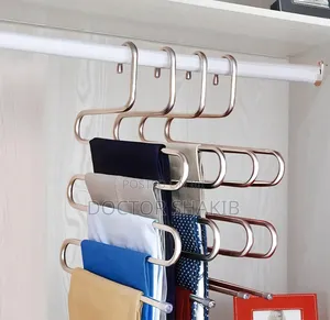 4pcs Stainless Steel Multi-Layer Pants Hangers