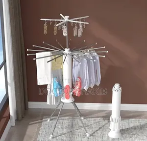 Foldable, White "Octopus" Style Clothes Drying Rack