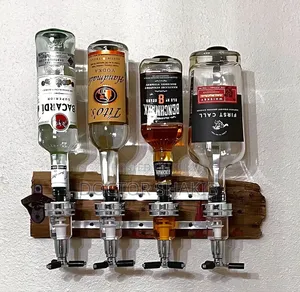 4-bottle Wall-mounted Liquor And Beverage Dispenser