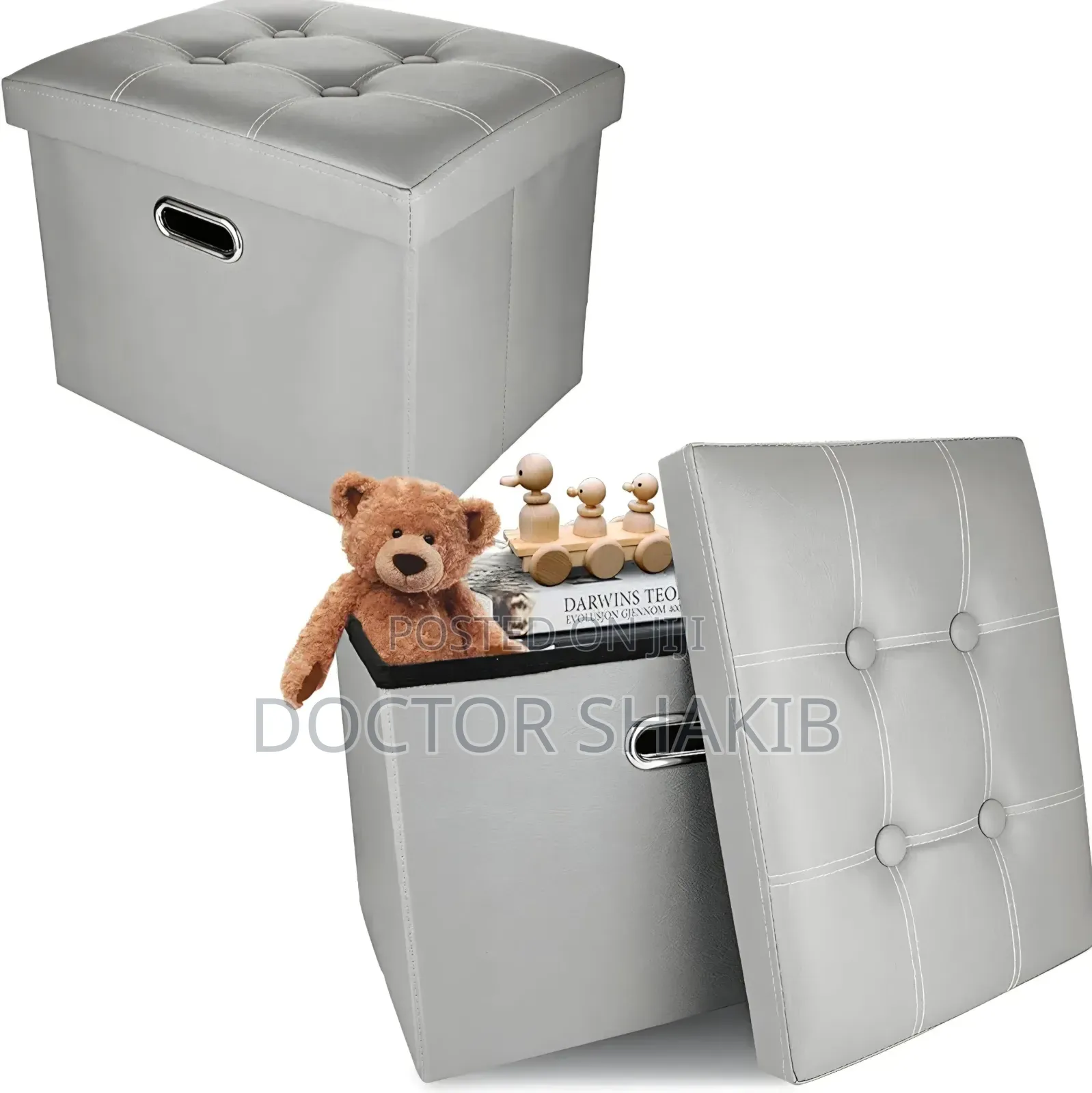 Foldable Leather Footstool
