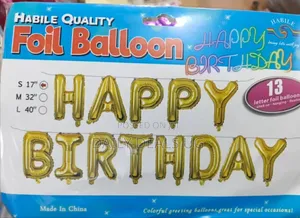 Habile Quality Gold Foil Letter Balloons Designed to Spell