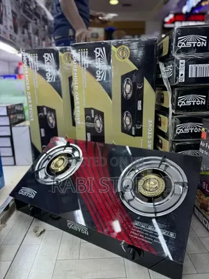 Double Gas Stove 2 Burner With Glasstop, Gaston - Black