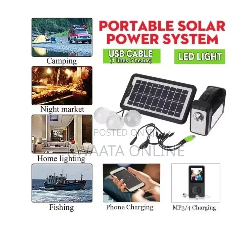 Portable Solar Lighting System Gd Plus Gd-7 Classic Emergency Kit