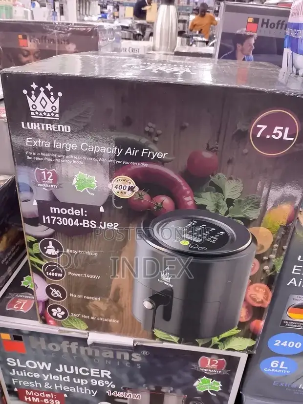 Luxtrend 7.5l Extra Large Capacity Air Fryer, Model -Bs.