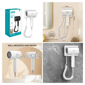 Winning Star Hotel Bathroom 1600w Wall Mounted Electric Hair Dryer